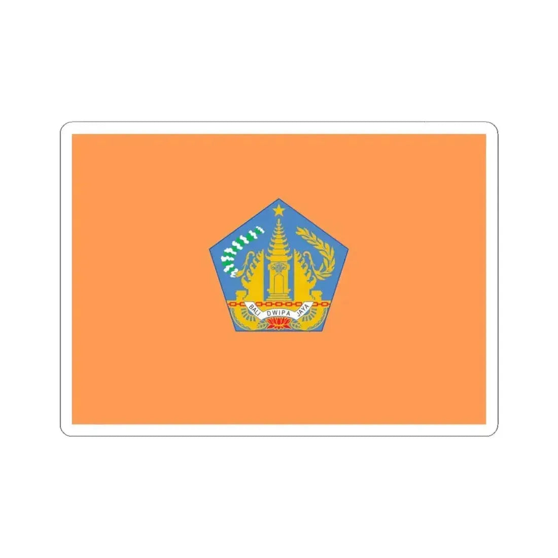 Flag of Bali Indonesia - STICKER Vinyl Kiss-Cut Decal 4 Inch White - The Sticker Space