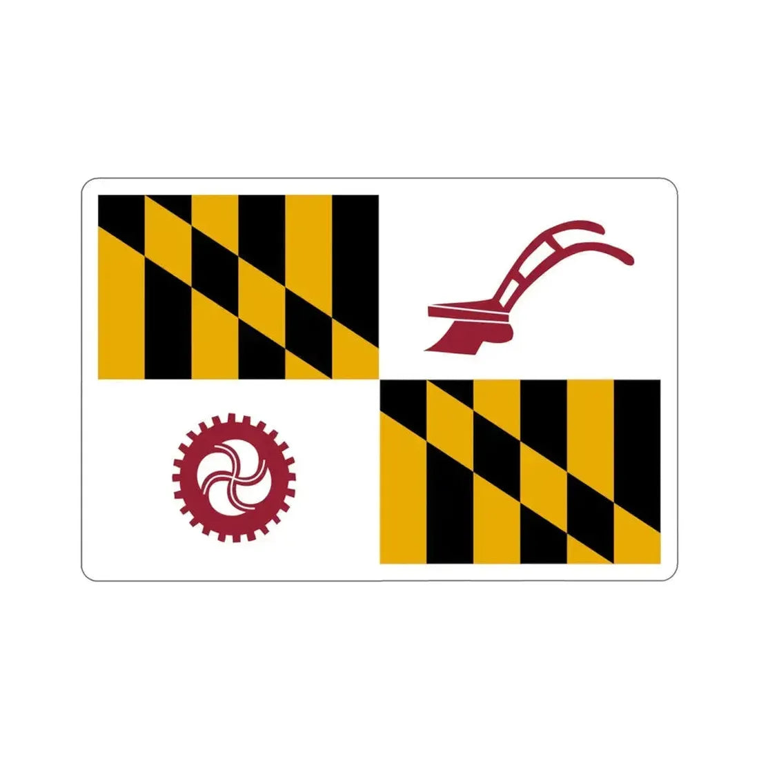 Flag of Baltimore County Maryland STICKER Vinyl Die-Cut Decal 4 Inch - The Sticker Space