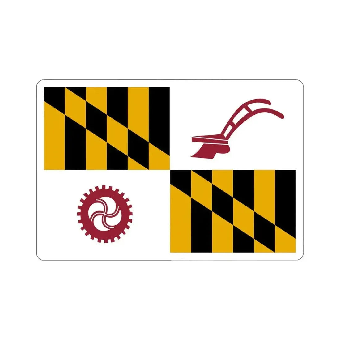 Flag of Baltimore County Maryland STICKER Vinyl Die-Cut Decal 5 Inch - The Sticker Space