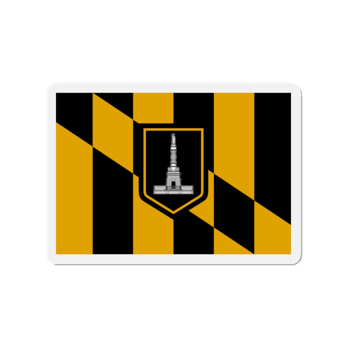 Flag of Baltimore Maryland - Die-Cut Magnet-2" x 2"-The Sticker Space