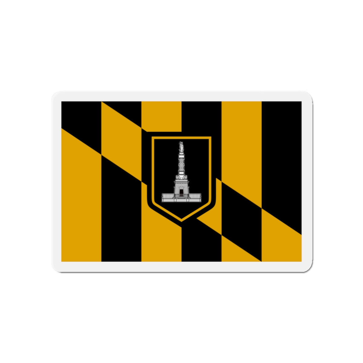 Flag of Baltimore Maryland - Die-Cut Magnet-3" x 3"-The Sticker Space