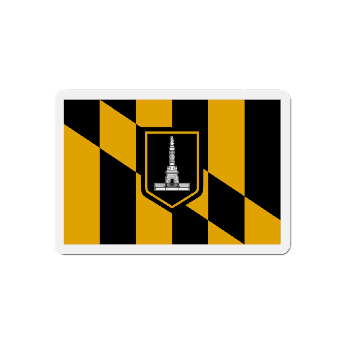 Flag of Baltimore Maryland - Die-Cut Magnet-6 × 6"-The Sticker Space