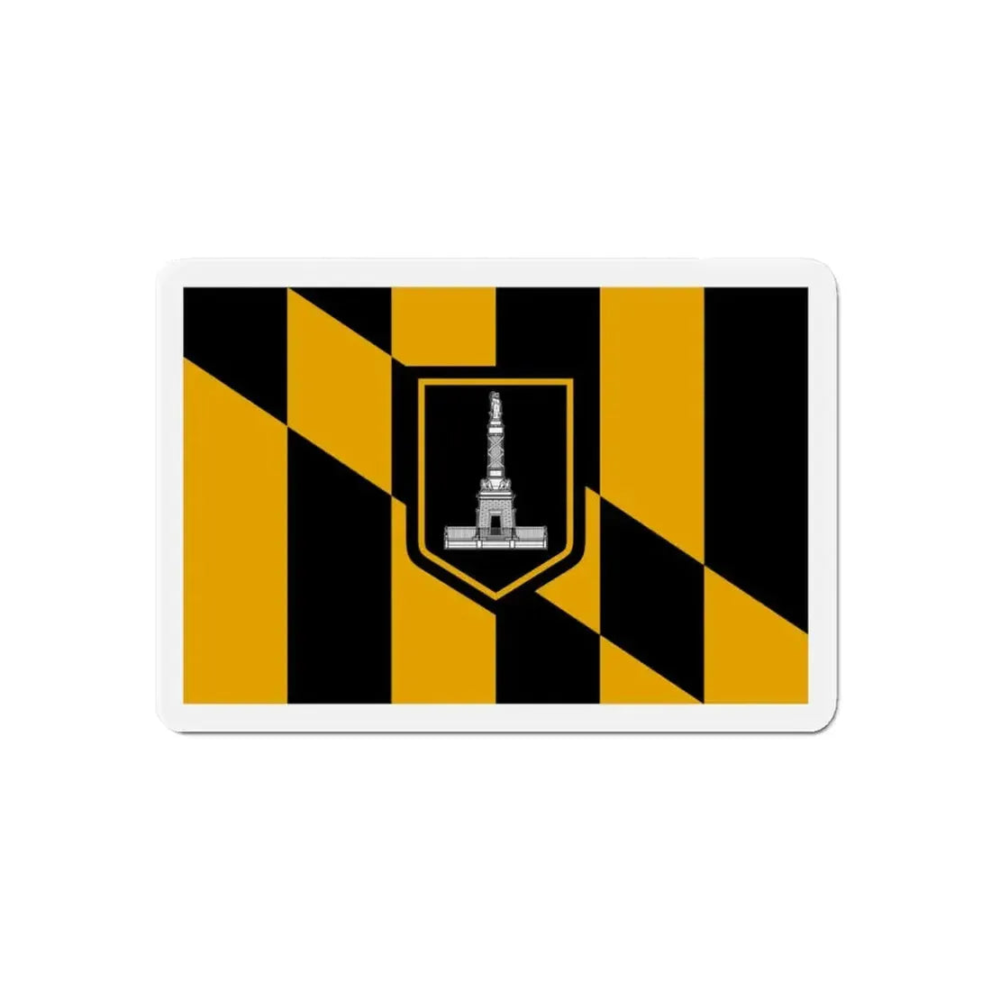 Flag of Baltimore Maryland - Refrigerator Magnet 6 Inch - The Sticker Space