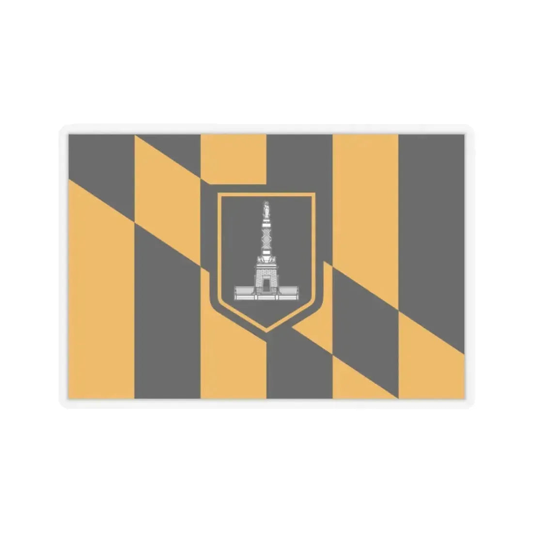 Flag of Baltimore, Maryland - STICKER Vinyl Kiss-Cut Decal 2 Inch Transparent - The Sticker Space