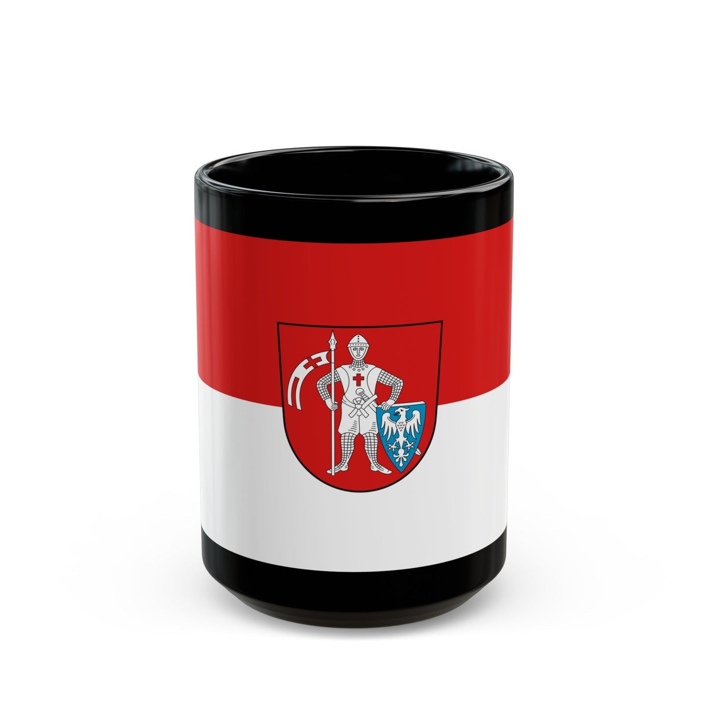 Flag of Bamberg 2 Germany - Black Coffee Mug-15oz-The Sticker Space