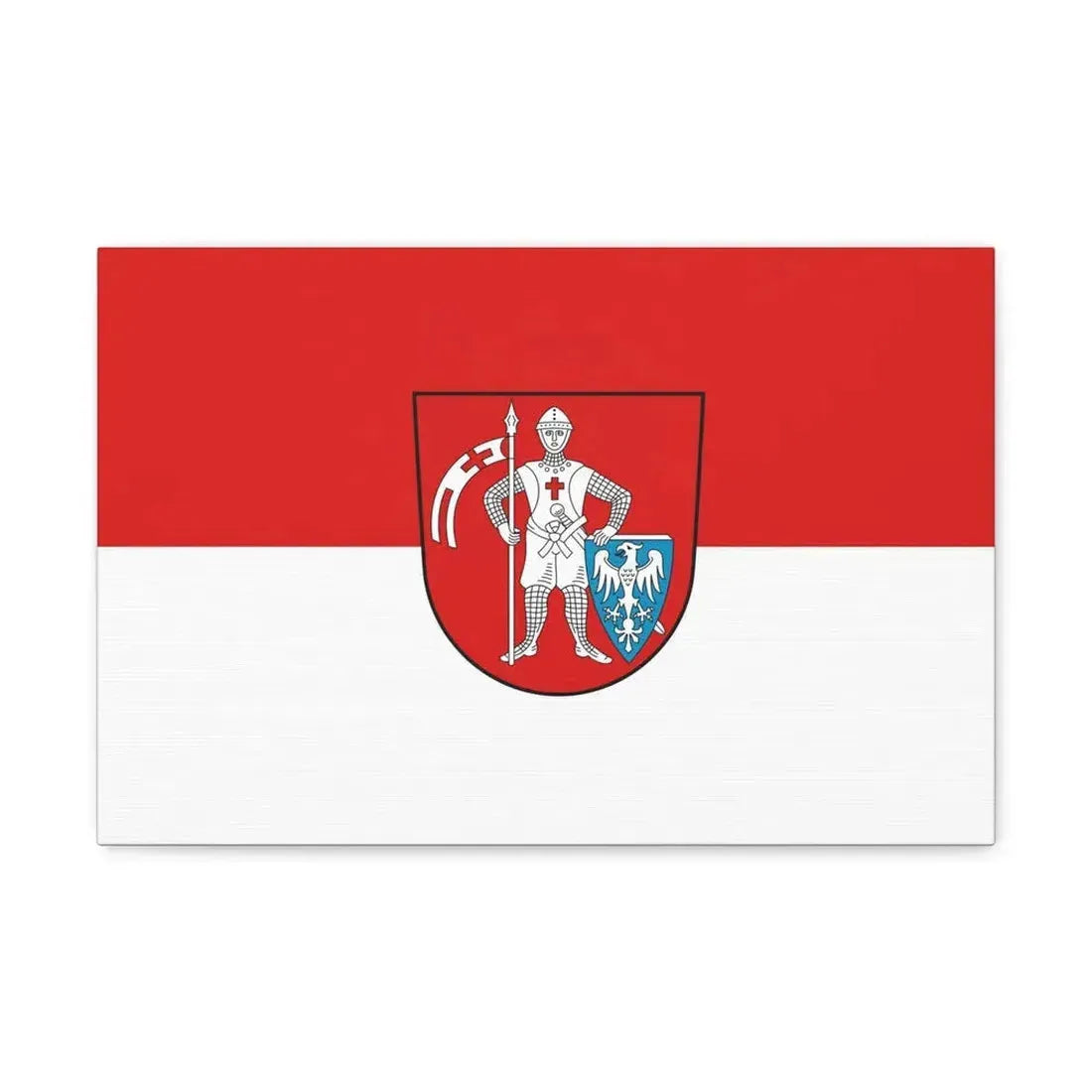 Flag of Bamberg 2 Germany - Canvas Wall Art 18″ x 12″ 1.25" - The Sticker Space