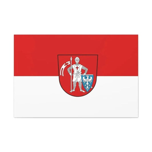 Flag of Bamberg 2 Germany - Canvas Wall Art 36" x 24" 1.25" - The Sticker Space