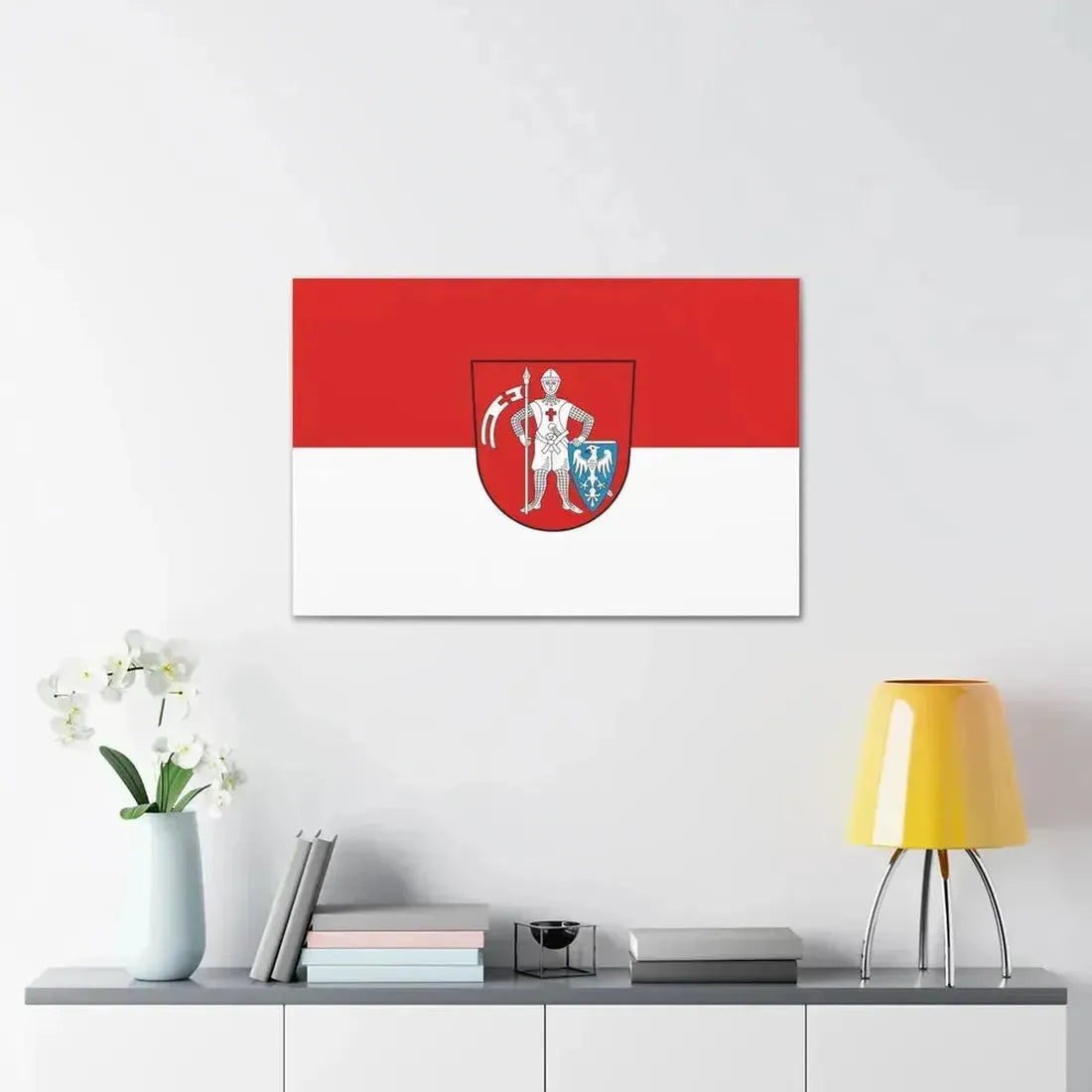 Flag of Bamberg 2 Germany - Canvas Wall Art - The Sticker Space