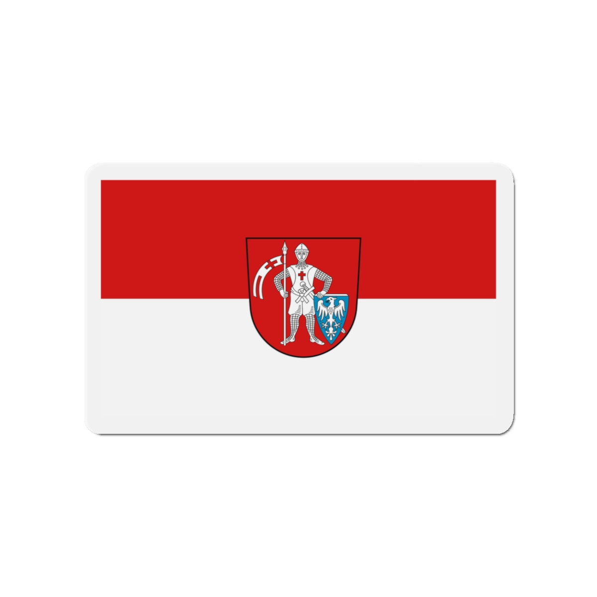 Flag of Bamberg 2 Germany - Die-Cut Magnet-3" x 3"-The Sticker Space