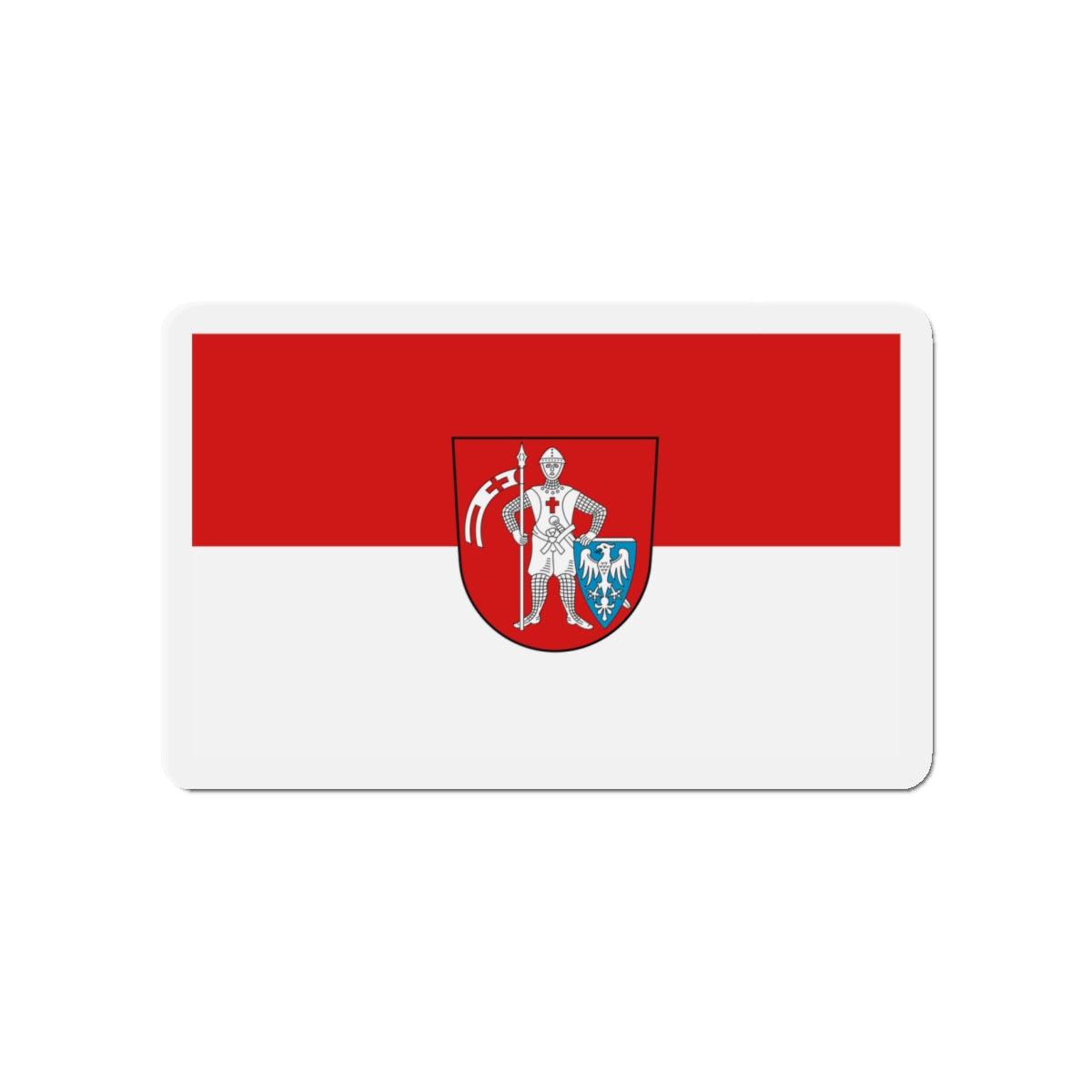 Flag of Bamberg 2 Germany - Die-Cut Magnet-4" x 4"-The Sticker Space