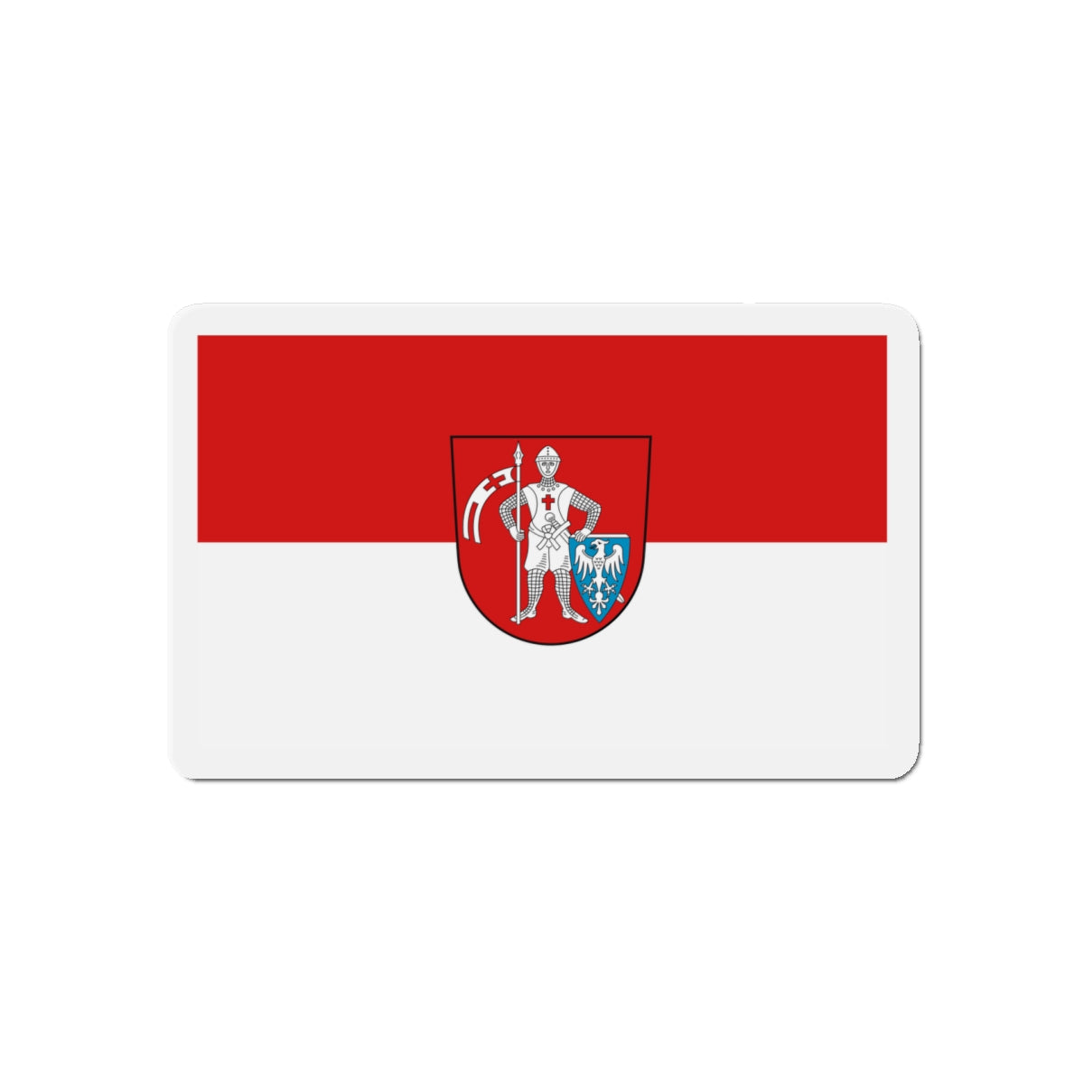 Flag of Bamberg 2 Germany - Die-Cut Magnet-5" x 5"-The Sticker Space