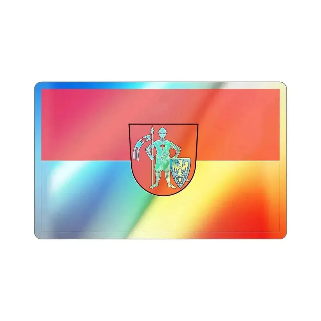 Flag of Bamberg 2 Germany Holographic STICKER Die-Cut Vinyl Decal 5 Inch - The Sticker Space