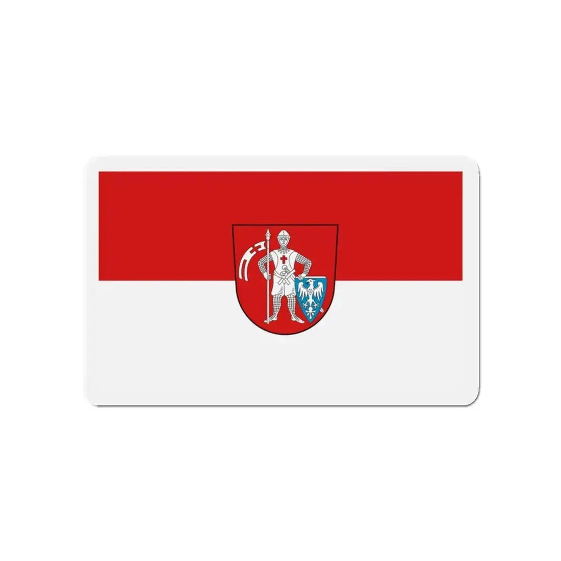 Flag of Bamberg 2 Germany - Refrigerator Magnet 4 Inch - The Sticker Space