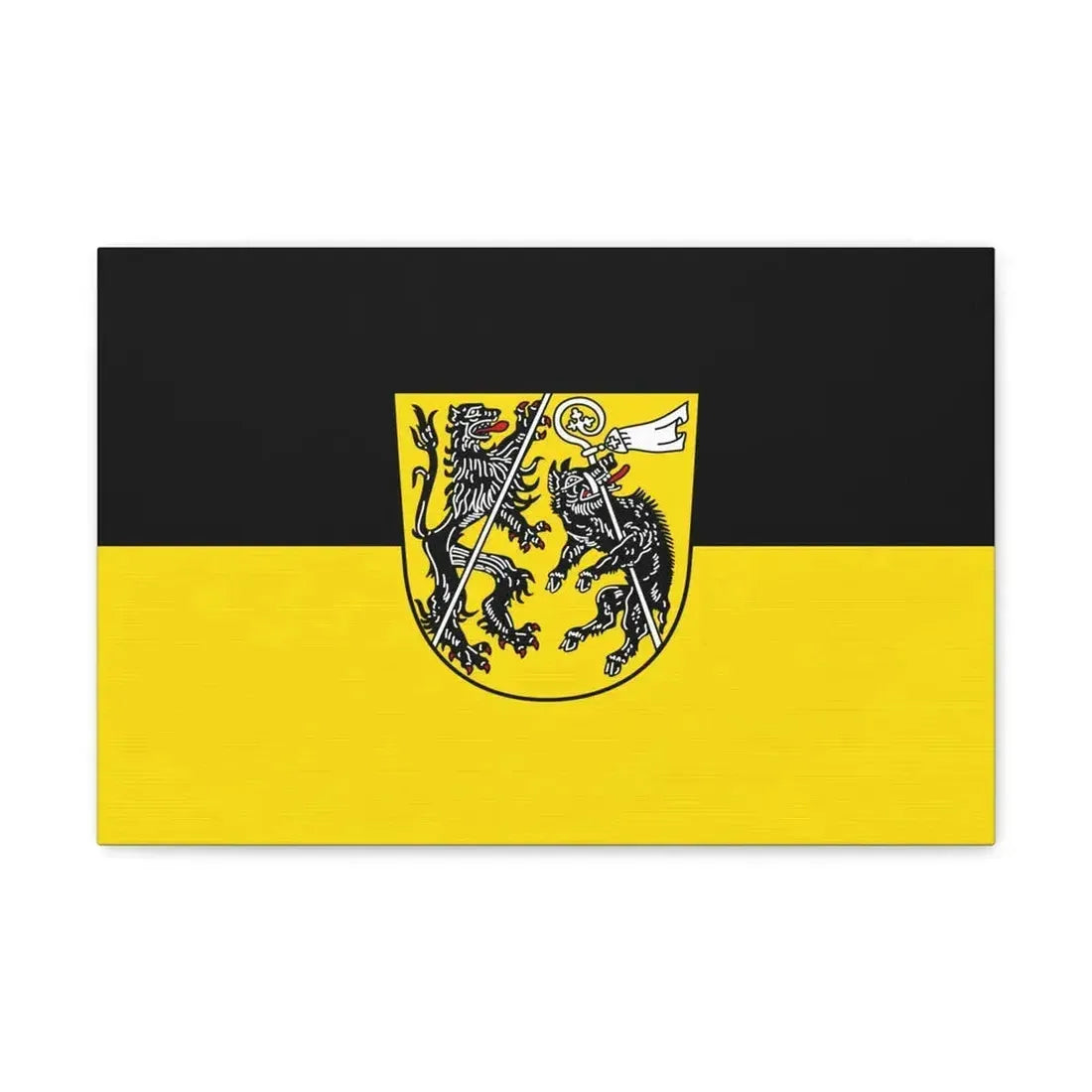 Flag of Bamberg Germany - Canvas Wall Art 18″ x 12″ 1.25" - The Sticker Space