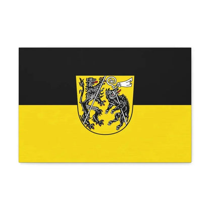 Flag of Bamberg Germany - Canvas Wall Art 18″ x 12″ 1.25" - The Sticker Space