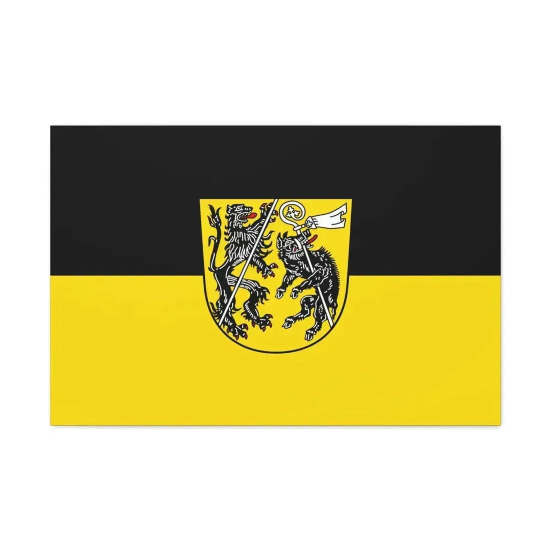 Flag of Bamberg Germany - Canvas Wall Art 36" x 24" 1.25" - The Sticker Space
