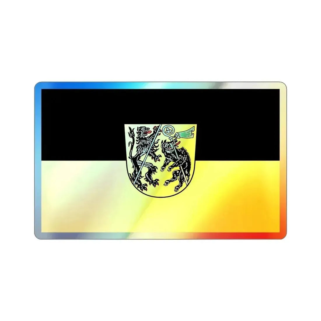 Flag of Bamberg Germany Holographic STICKER Die-Cut Vinyl Decal 3 Inch - The Sticker Space