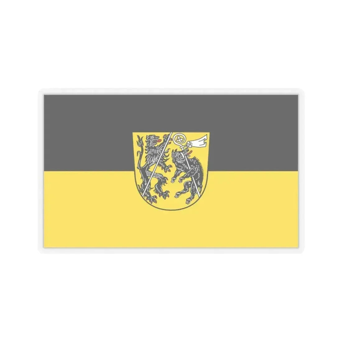 Flag of Bamberg Germany - STICKER Vinyl Kiss-Cut Decal 4 Inch Transparent - The Sticker Space