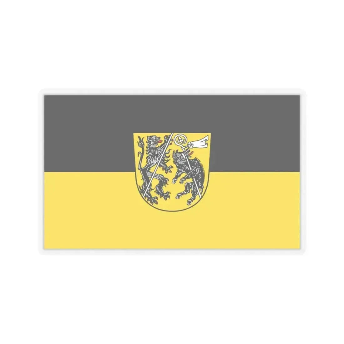 Flag of Bamberg Germany - STICKER Vinyl Kiss-Cut Decal 6 Inch Transparent - The Sticker Space