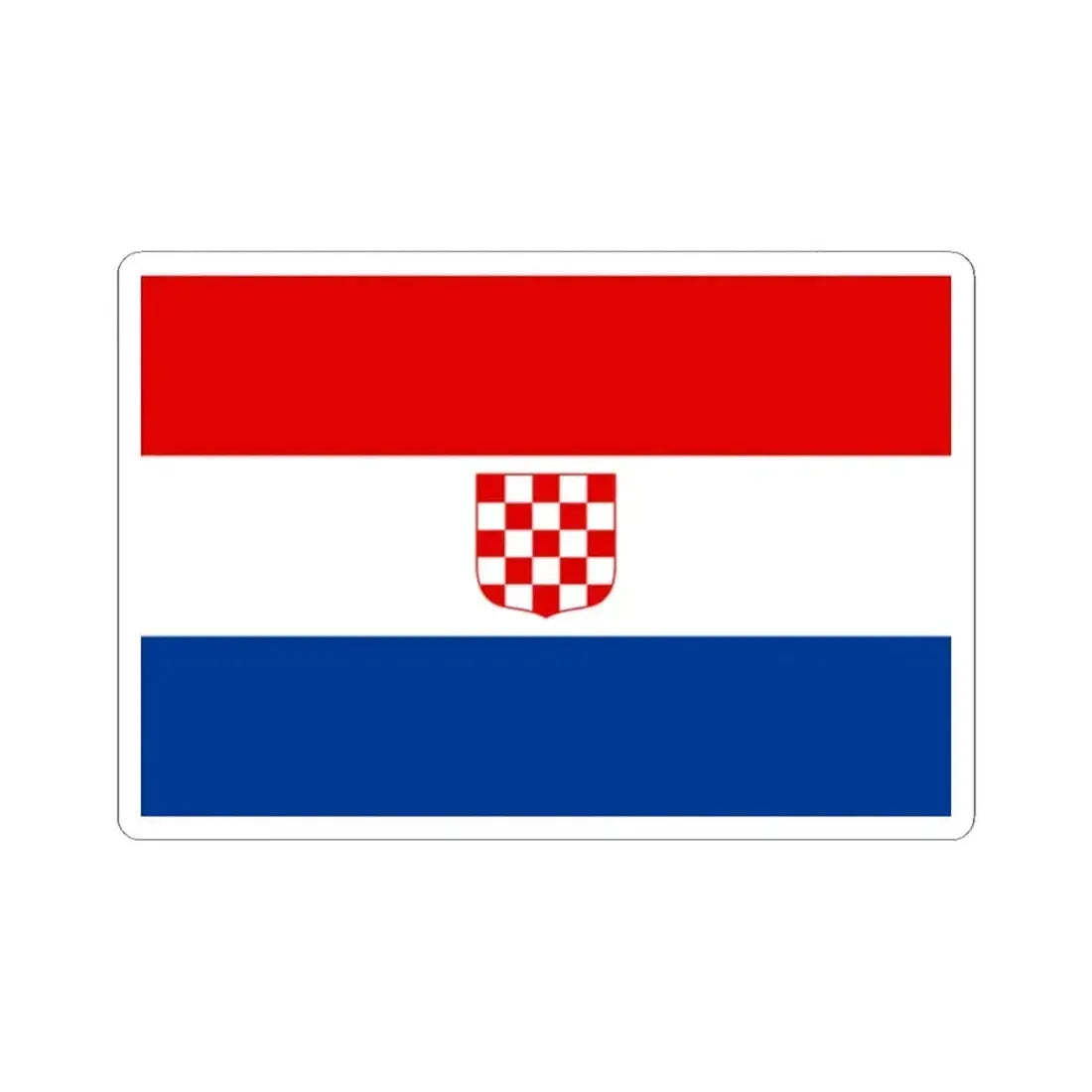 Flag of Banate of Croatia 1939-1941 (Croatia) STICKER Vinyl Kiss-Cut Decal 2 Inch White - The Sticker Space