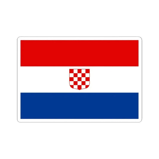 Flag of Banate of Croatia 1939-1941 (Croatia) STICKER Vinyl Kiss-Cut Decal 2 Inch White - The Sticker Space