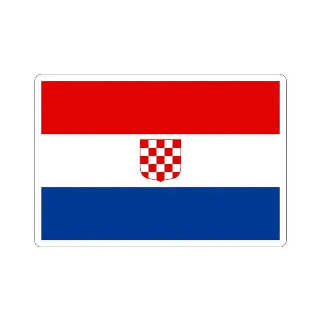 Flag of Banate of Croatia 1939-1941 (Croatia) STICKER Vinyl Kiss-Cut Decal 3 Inch White - The Sticker Space