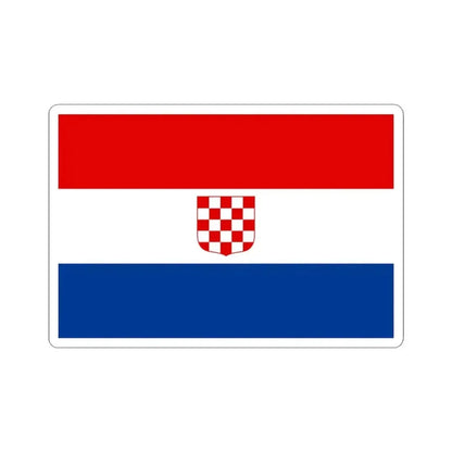 Flag of Banate of Croatia 1939-1941 (Croatia) STICKER Vinyl Kiss-Cut Decal 3 Inch White - The Sticker Space