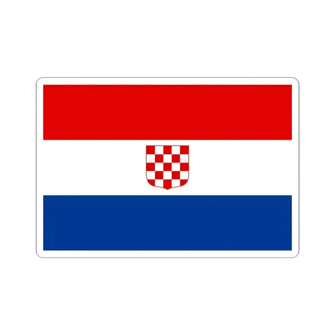 Flag of Banate of Croatia 1939-1941 (Croatia) STICKER Vinyl Kiss-Cut Decal 4 Inch White - The Sticker Space