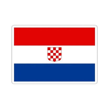Flag of Banate of Croatia 1939-1941 (Croatia) STICKER Vinyl Kiss-Cut Decal 4 Inch White - The Sticker Space