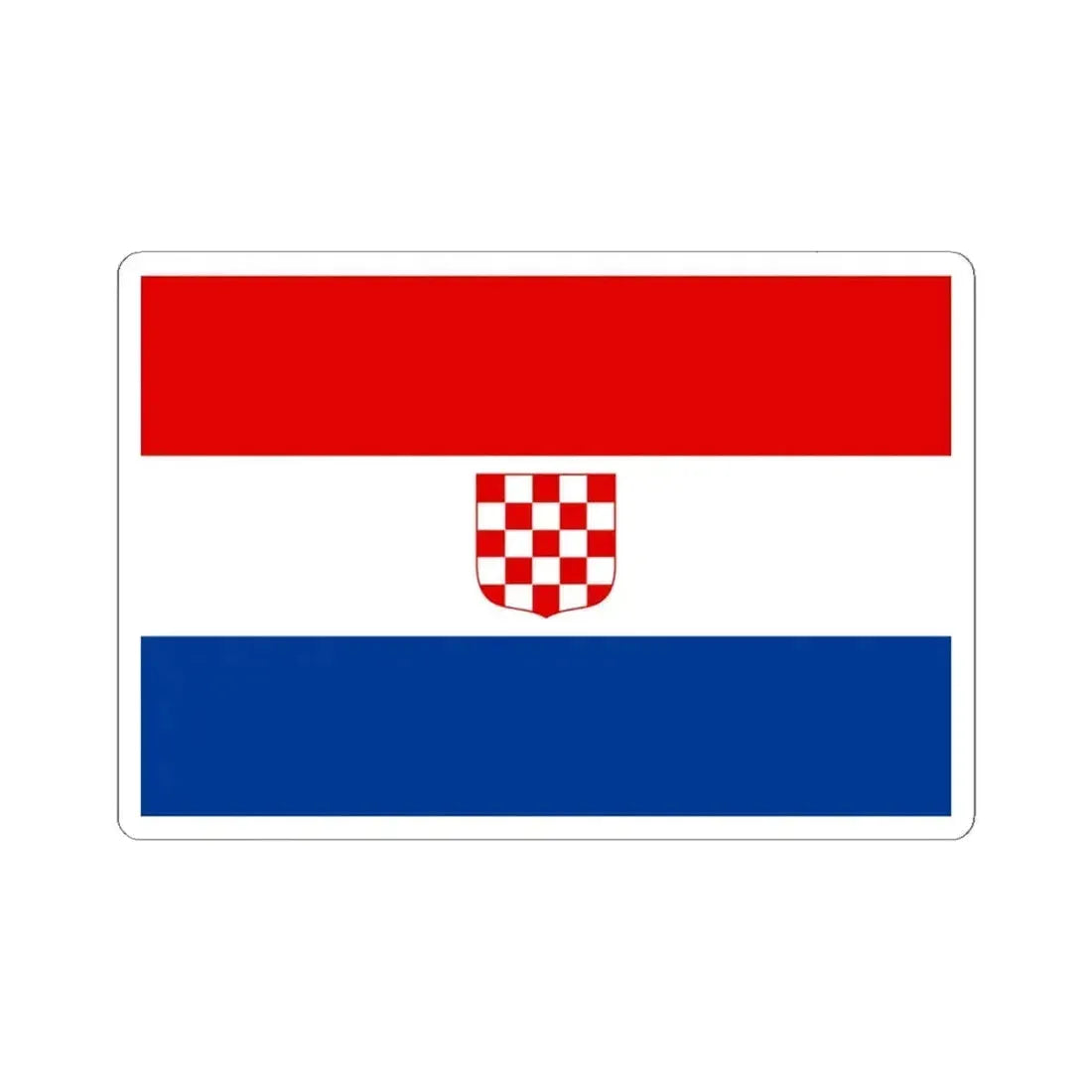 Flag of Banate of Croatia 1939-1941 (Croatia) STICKER Vinyl Kiss-Cut Decal 6 Inch White - The Sticker Space