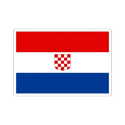 Flag of Banate of Croatia 1939-1941 (Croatia) STICKER Vinyl Kiss-Cut Decal 6 Inch White - The Sticker Space
