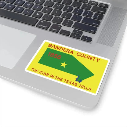 Flag of Bandera County Texas (United States) STICKER Vinyl Kiss-Cut Decal - The Sticker Space