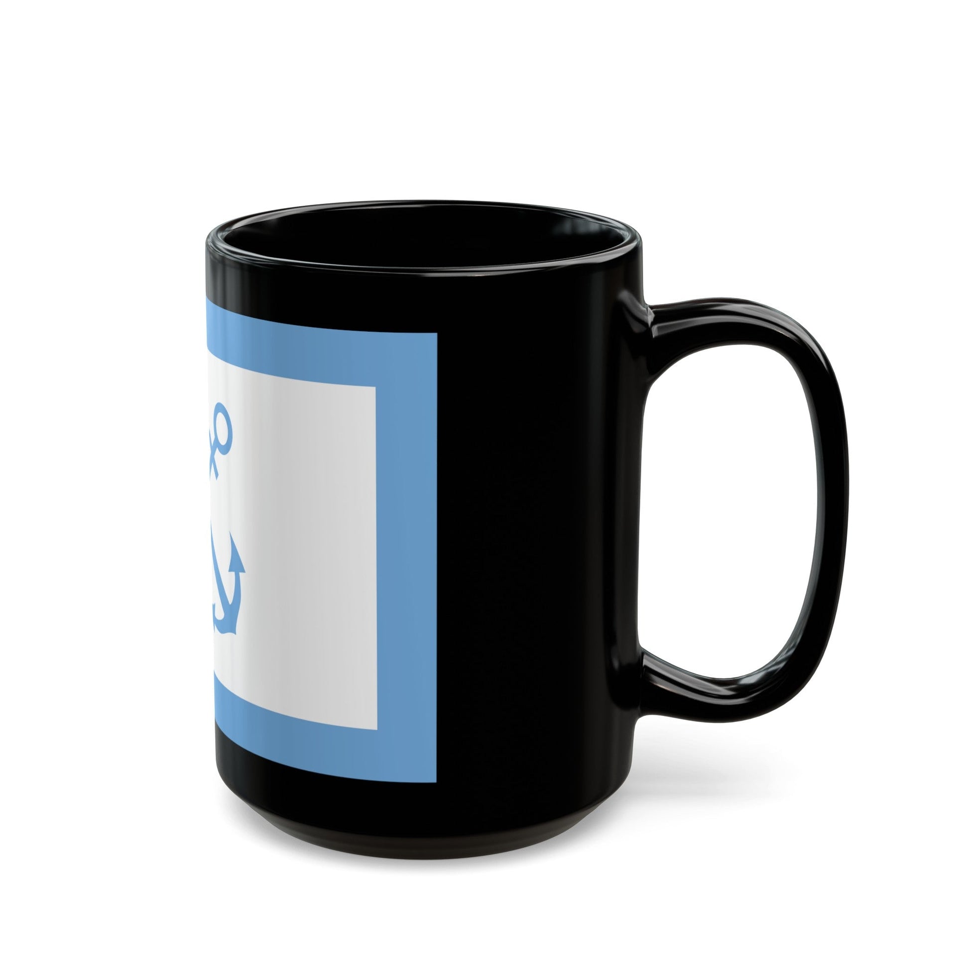 Flag of Bandera de Prefectura Naval Argentina - Black Coffee Mug-The Sticker Space