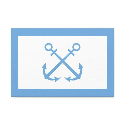 Flag of Bandera de Prefectura Naval Argentina - Canvas Wall Art 18″ x 12″ 1.25" - The Sticker Space