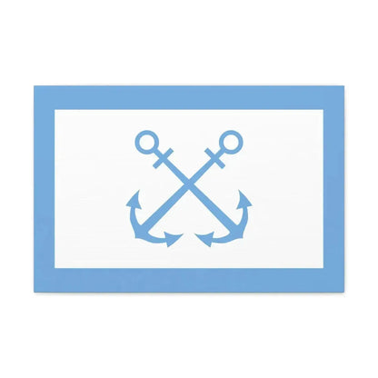 Flag of Bandera de Prefectura Naval Argentina - Canvas Wall Art 24″ x 16″ 1.25" - The Sticker Space