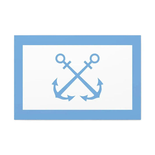 Flag of Bandera de Prefectura Naval Argentina - Canvas Wall Art 36" x 24" 1.25" - The Sticker Space