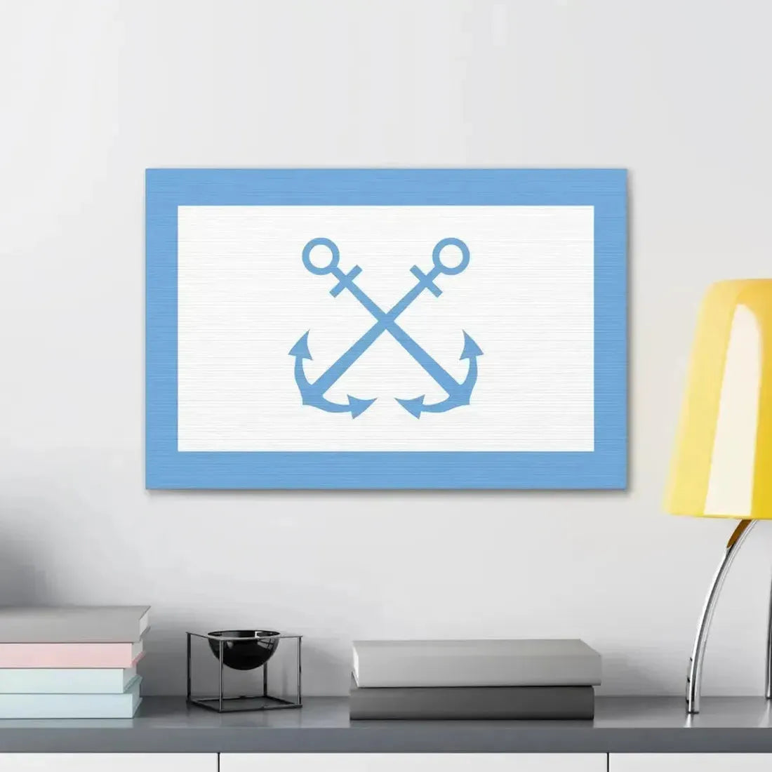 Flag of Bandera de Prefectura Naval Argentina - Canvas Wall Art - The Sticker Space