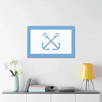 Flag of Bandera de Prefectura Naval Argentina - Canvas Wall Art - The Sticker Space