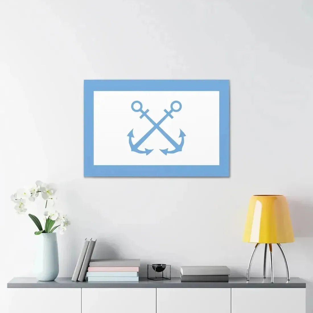 Flag of Bandera de Prefectura Naval Argentina - Canvas Wall Art - The Sticker Space