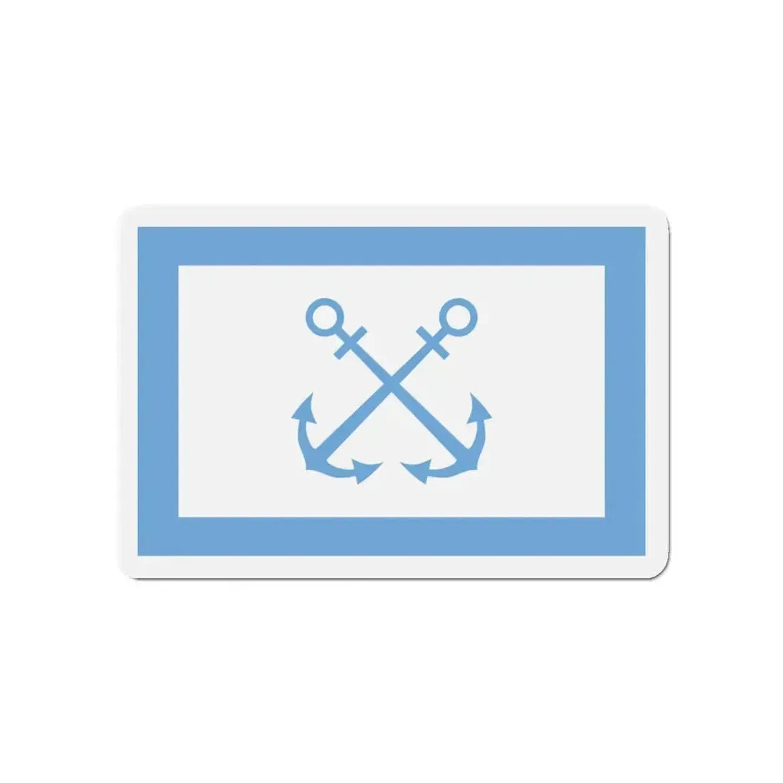 Flag of Bandera de Prefectura Naval Argentina - Refrigerator Magnet 4 Inch - The Sticker Space