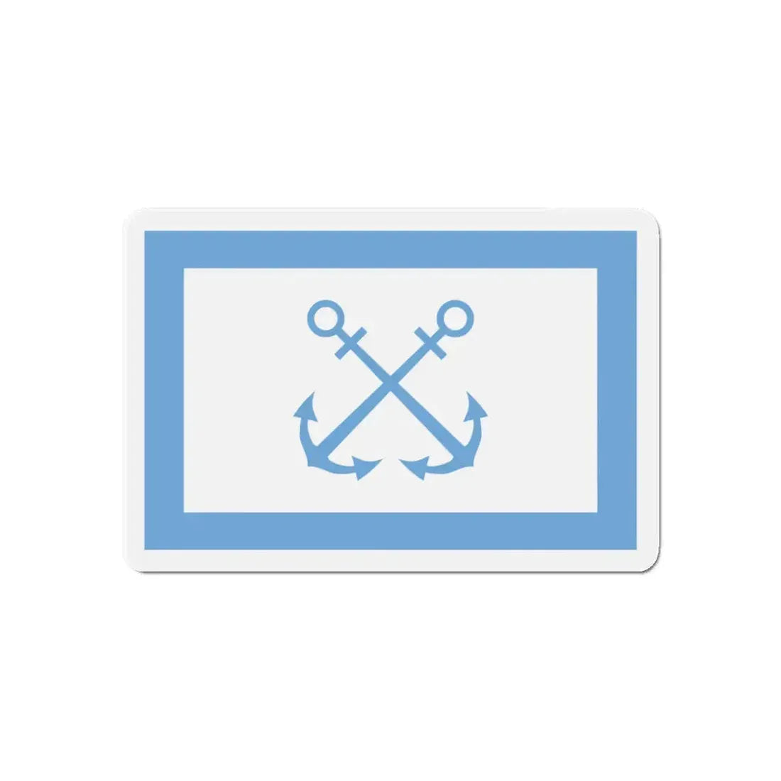 Flag of Bandera de Prefectura Naval Argentina - Refrigerator Magnet 6 Inch - The Sticker Space