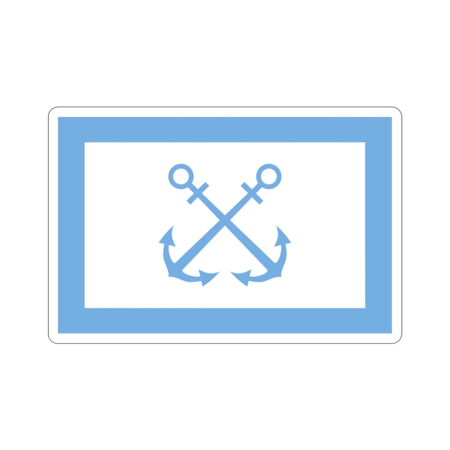 Flag of Bandera de Prefectura Naval Argentina STICKER Vinyl Die-Cut Decal-2 Inch-The Sticker Space