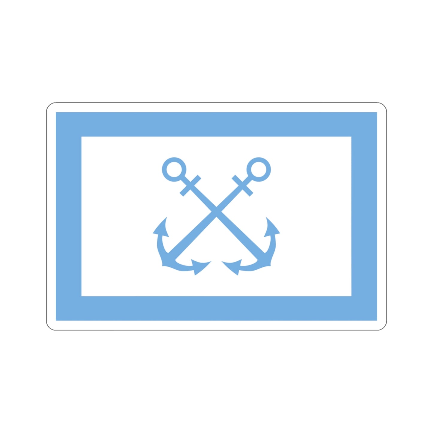 Flag of Bandera de Prefectura Naval Argentina STICKER Vinyl Die-Cut Decal-3 Inch-The Sticker Space