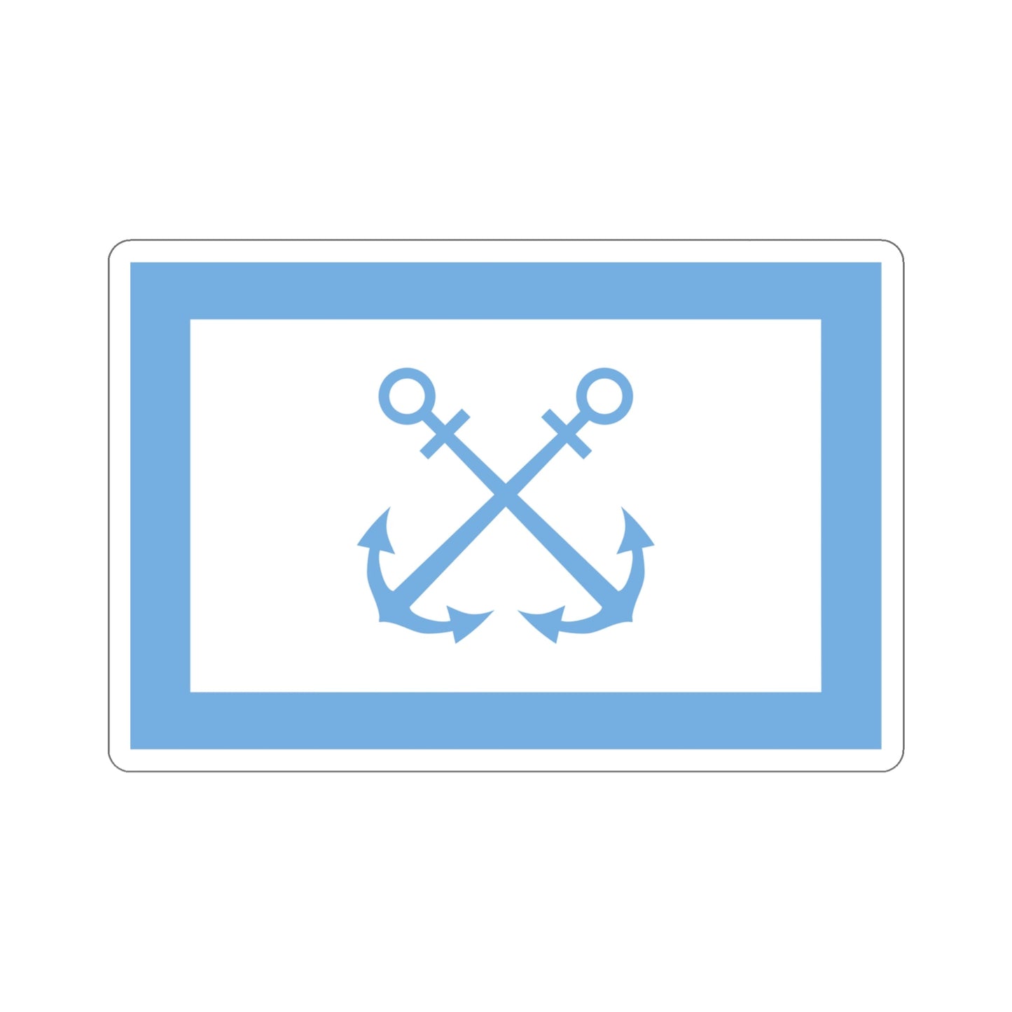 Flag of Bandera de Prefectura Naval Argentina STICKER Vinyl Die-Cut Decal-4 Inch-The Sticker Space