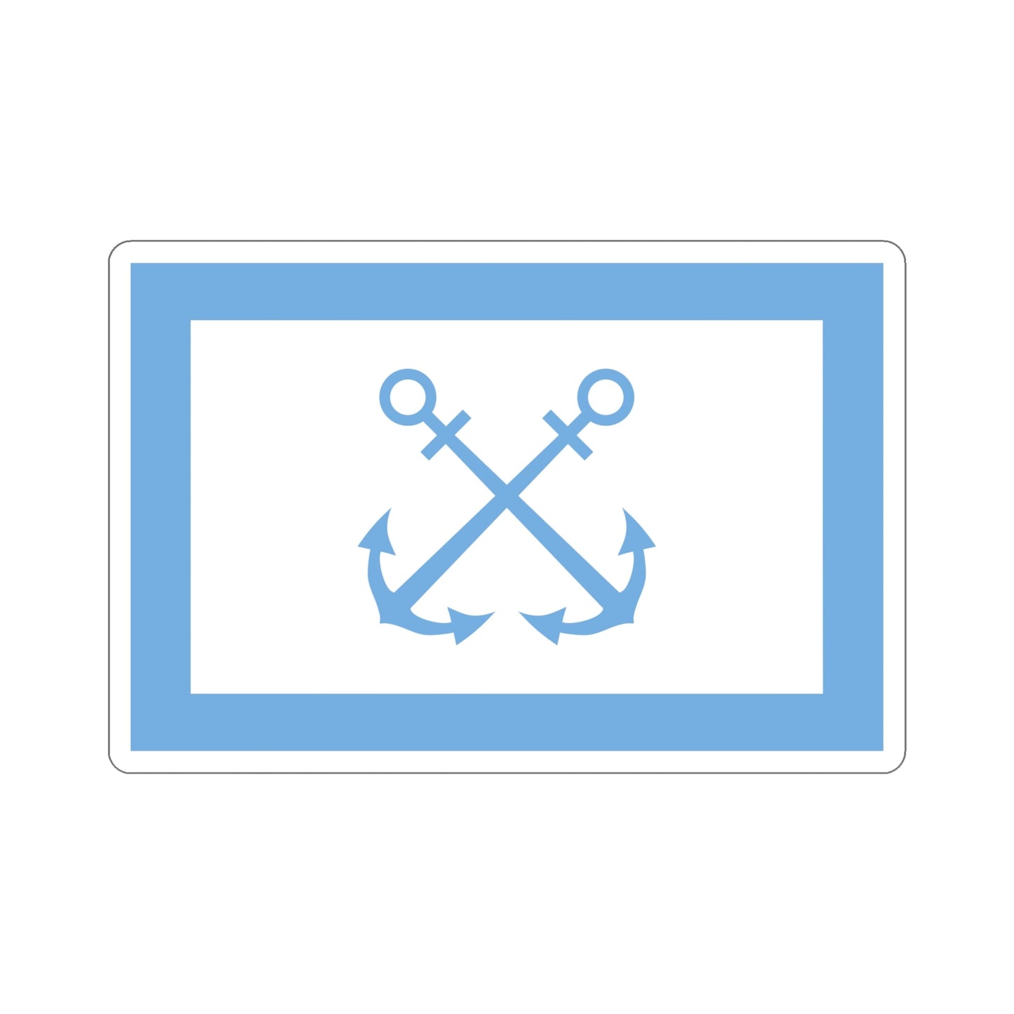 Flag of Bandera de Prefectura Naval Argentina STICKER Vinyl Die-Cut Decal-6 Inch-The Sticker Space