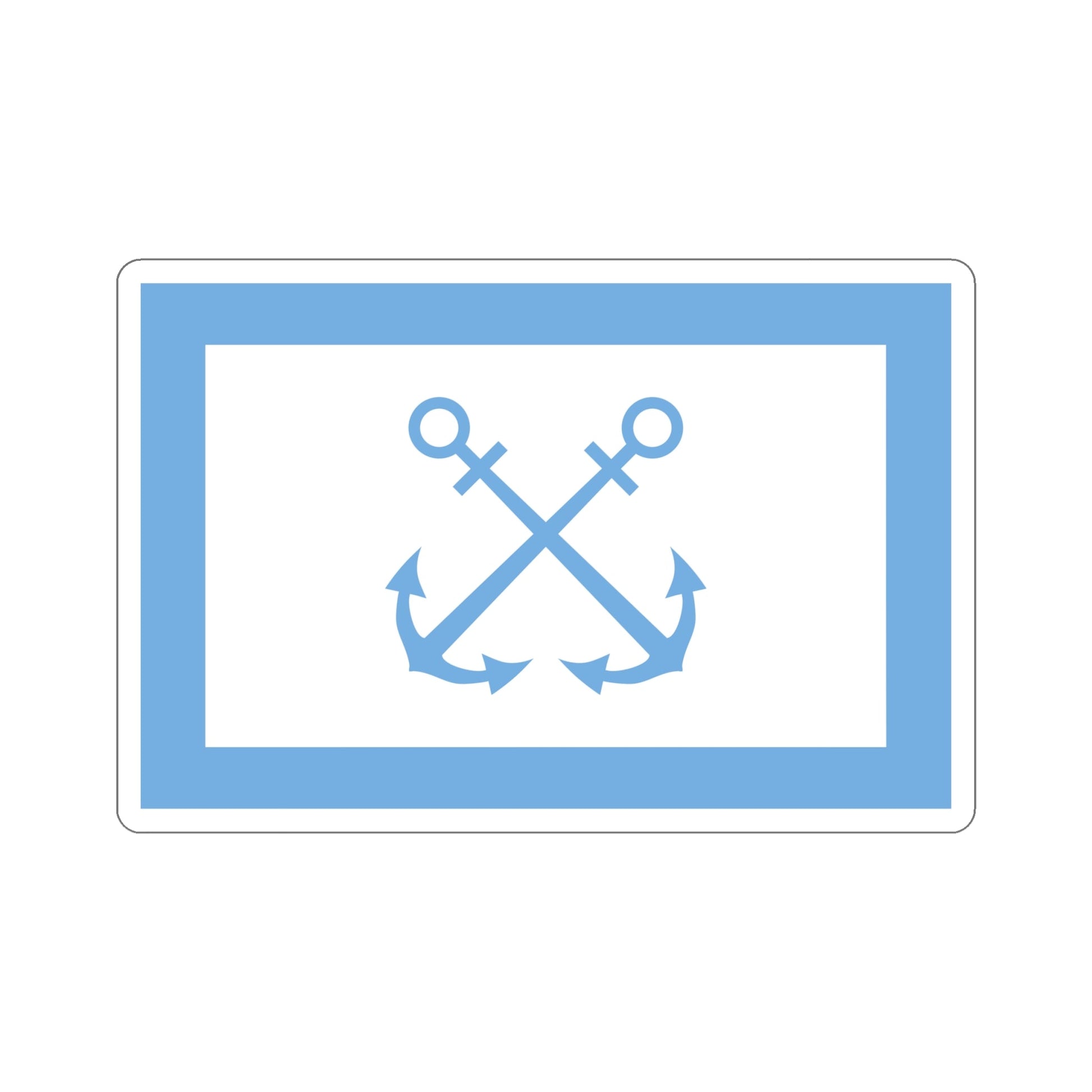 Flag of Bandera de Prefectura Naval Argentina STICKER Vinyl Die-Cut Decal-6 Inch-The Sticker Space