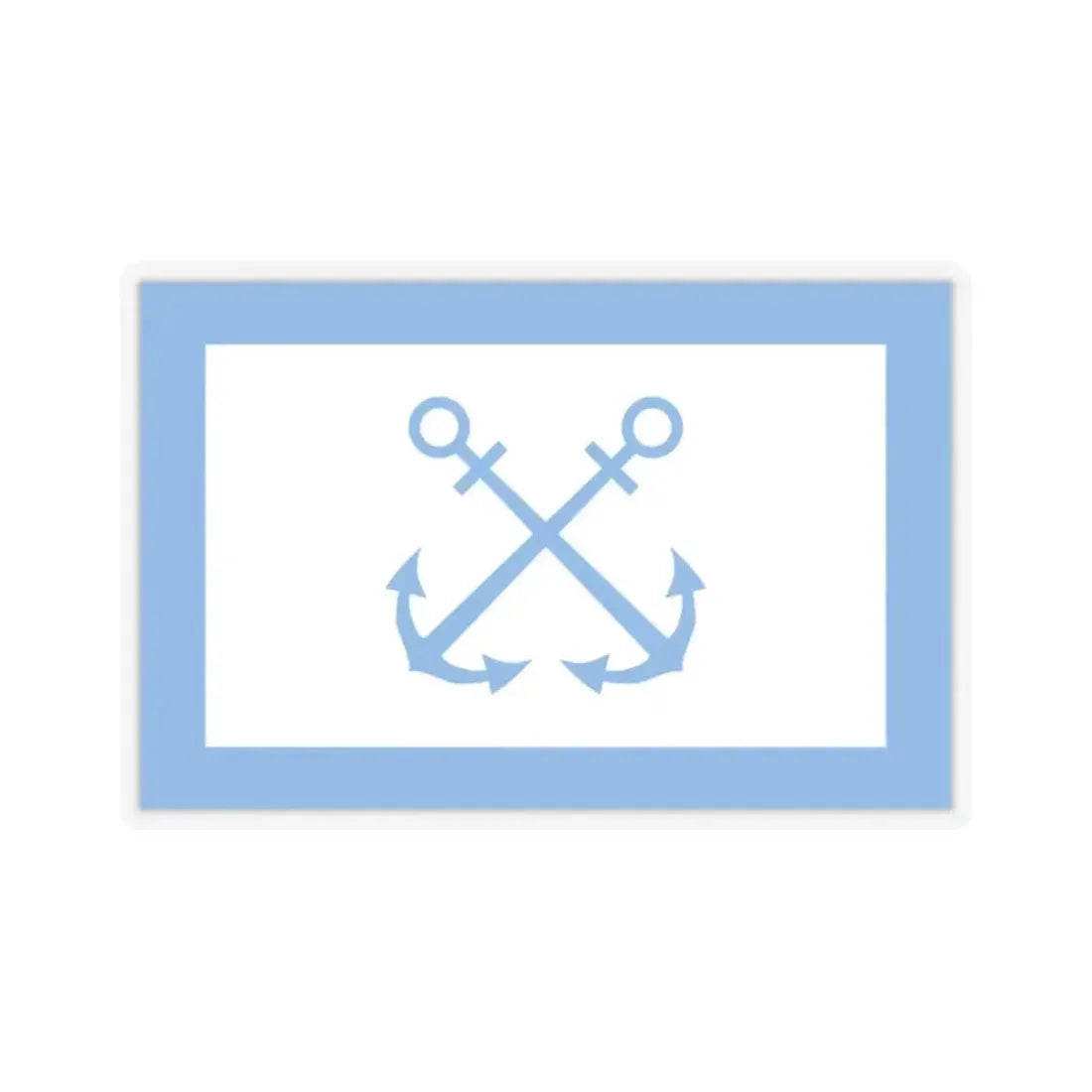 Flag of Bandera de Prefectura Naval Argentina - STICKER Vinyl Kiss-Cut Decal 2 Inch Transparent - The Sticker Space