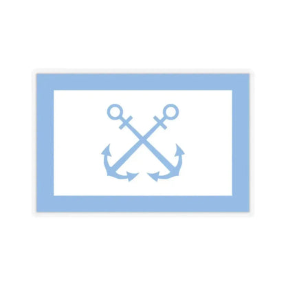 Flag of Bandera de Prefectura Naval Argentina - STICKER Vinyl Kiss-Cut Decal 2 Inch Transparent - The Sticker Space