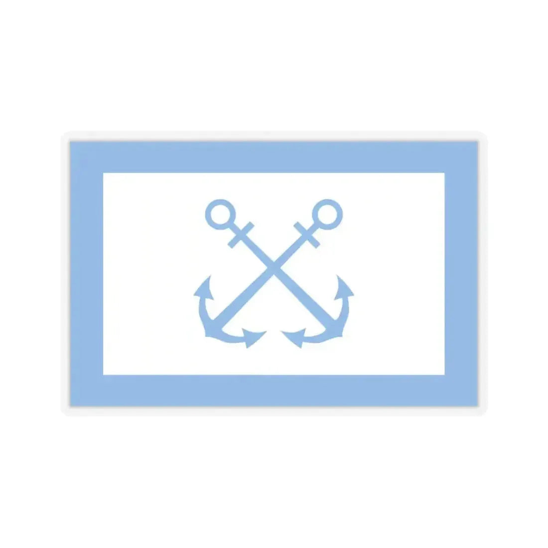Flag of Bandera de Prefectura Naval Argentina - STICKER Vinyl Kiss-Cut Decal 3 Inch Transparent - The Sticker Space