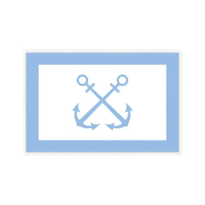 Flag of Bandera de Prefectura Naval Argentina - STICKER Vinyl Kiss-Cut Decal 3 Inch Transparent - The Sticker Space